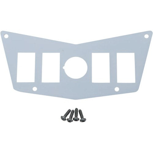 Moose Utility Division Dash Plate - White - 4 Switch - Rzr | 100-4391-PU