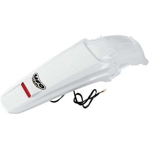 UFO Enduro Rear Fender with LED - White - '05-'16 CRF450X | HO04603-041