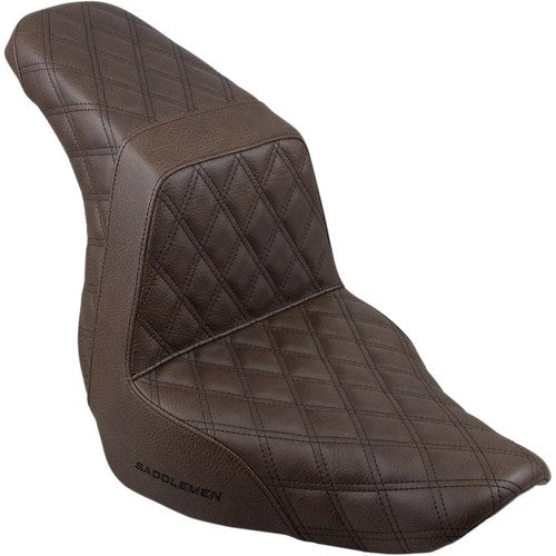 Saddlemen Step Up 2-Up Seat - Lattice Stitched (Brown) 818-29-175BR