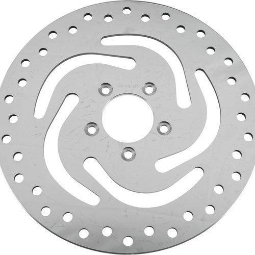 HardDrive Drilled Vented Front Brake Rotor, Stainless Steel Polished | 144313