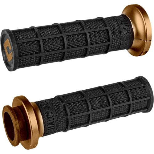 Odi Lock On Waffle Style Grips Black/Bronze Indian Touring | V31ITW-BZ-Z