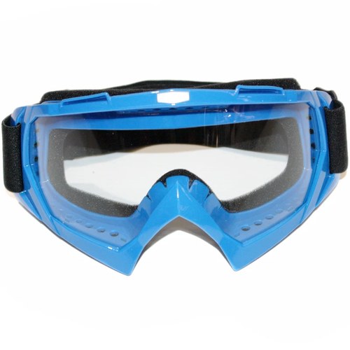 Clear Blue Motocross Motorbike MX goggles anti-fog UV protection dirt pit bike