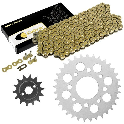 Drive Chain & Sprockets Kit For Honda CMX250C Rebel 250 1996-2016 Gold