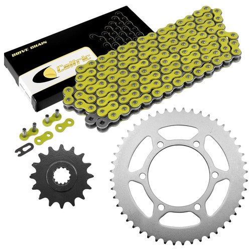 Drive Chain & Sprockets Kit for Yamaha R6 YZF-R6 2003 2004 2005 Yellow