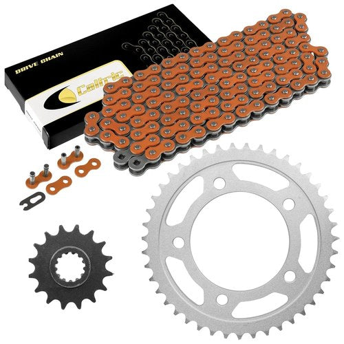 Drive Chain & Sprockets Kit For Honda CB900F 919 Hornet 2002-2007 Orange