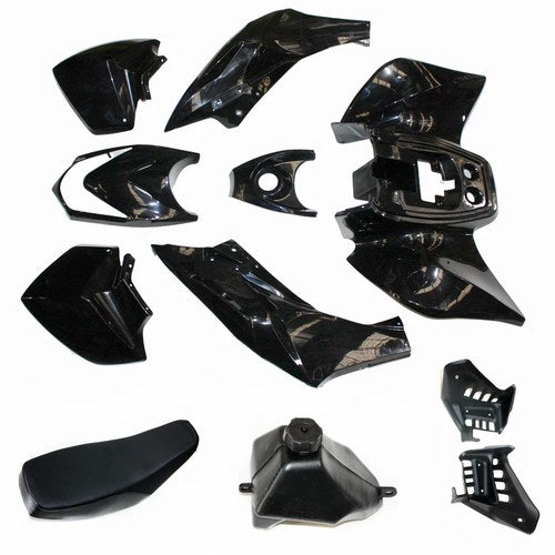 Black Plastic Fairing Fender Guard Seat Fuel Tank 125cc Tiger Quad Dirt Bike ATV