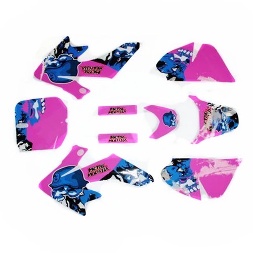 Pink Metal Mulisha Decals Graphics Sticker Kit CRF50 Fairing Pit Trail Dirt Bike