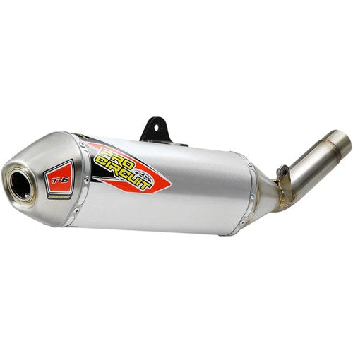Pro Circuit T-6 Slip-On Exhaust System (Anodized; Silver) 0111945GXA