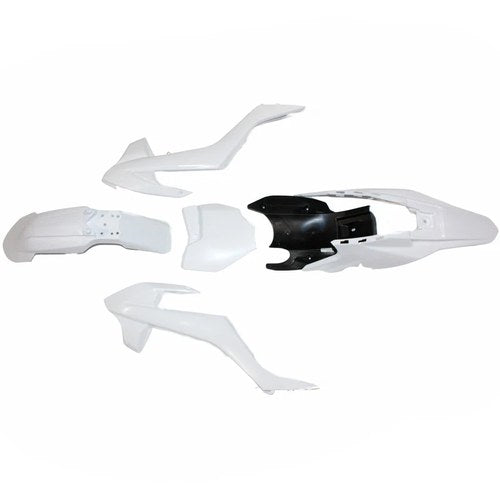 White Plastics Guard Fairing Fender Kit KTM65 Style 125cc 140cc Pit Dirt Bike