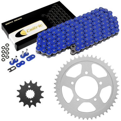 Blue O-Ring Drive Chain & Sprockets Kit for Suzuki GSXR1100 GSX-R1100 1986 1987