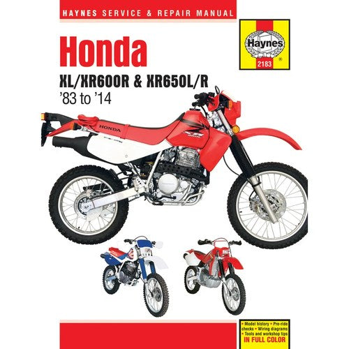 Haynes Repair Manual - Honda XL/XR600R & XR650L/R 1983-2014