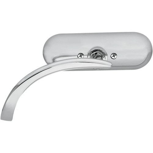Arlen Ness - 13-406 - Micro Die-Cast Mini Oval Mirror, Left - Chrome