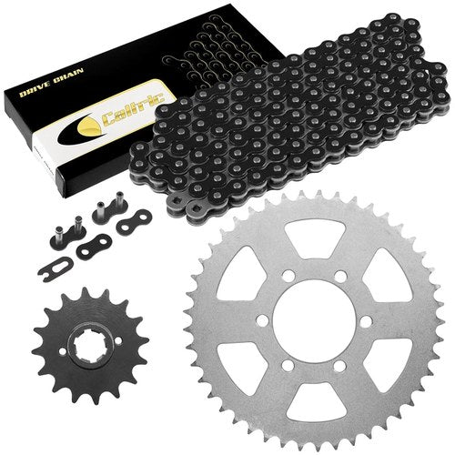 Black Drive Chain And Sprocket Kit for Yamaha XJ550 Maxim / XJ550R Seca 1981-83
