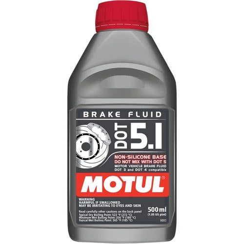 Motul DOT 5.1 Full-Synthetic Non Silicone Based Brake Fluid | 1/2 Liter | 100951