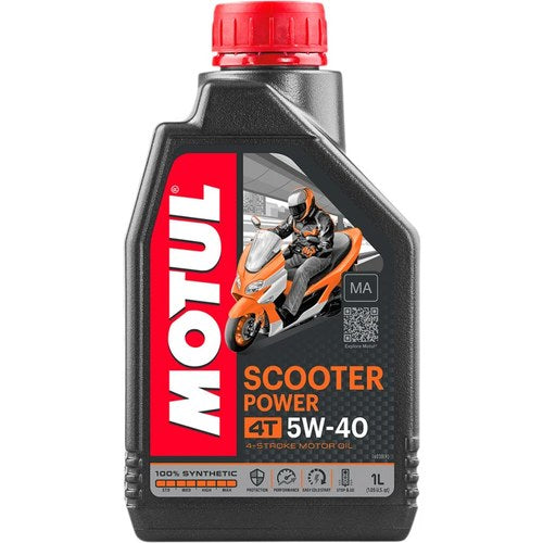 Motul Scooter Power 4T Full-Synthetic 4-Stroke Engine/Motor Oil (5W-40) 1 Liter