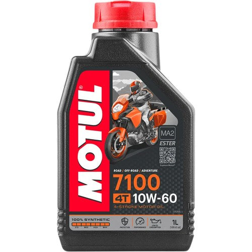 Motul 7100 4T Full-Synthetic 4-Stroke Motor Oil | 10W-60 | 1 Liter | 104100