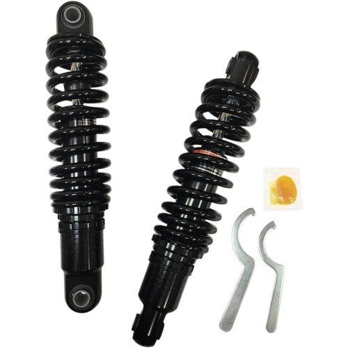 Drag Specialties Adjustable Heavy-Duty Shocks | Black | 12" | C160156HB