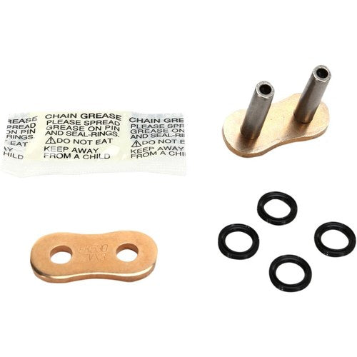 EK Chains 530 ZVX3 Series Mlj ZX-Ring Rivet Master Connecting Link (Gold)