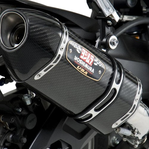 Yoshimura R-77 Street Slip-On Exhaust System (CF/CF) for 2011-15 Suzuki GSX-R750