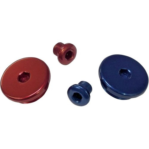 Works Connection Aluminum Engine Plug Set Yamaha (Blue) 24-590