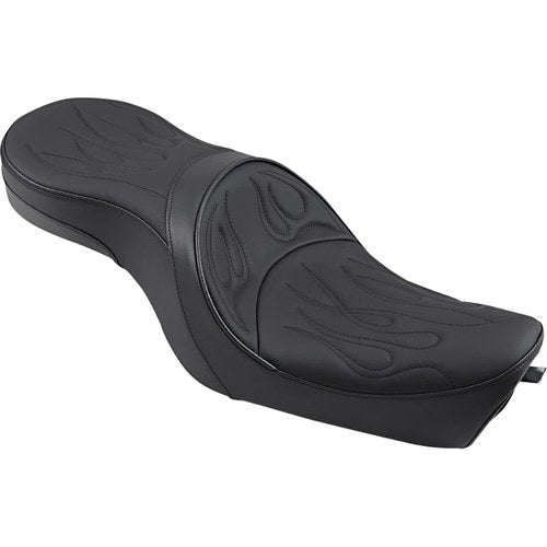 Drag Specialties Low Touring Seat - Flame Stitched - XL 04+ (Black) 0804-0260