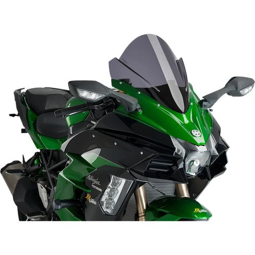 Puig Race Windscreen - Kawasaki (Dark Smoke) 9704F