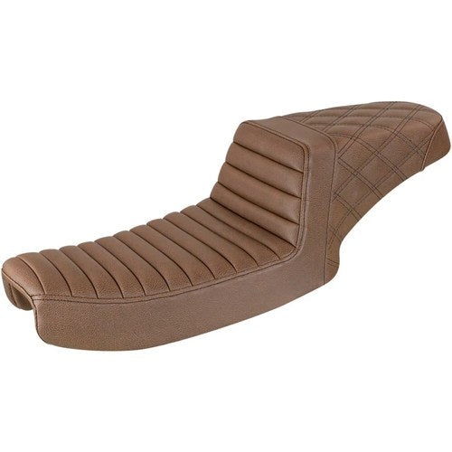 Saddlemen Step Up 2-Up Seat - Rear Lattice Stitched (Brown) 891-04-173BR