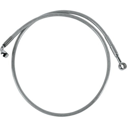 Drag Specialties Front Brake Line - Clear-Coated Stainless Steel | 640310