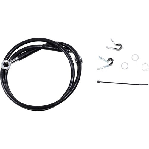 Drag Specialties Front Brake Line XL883 04-10 Black | 660313-BLK