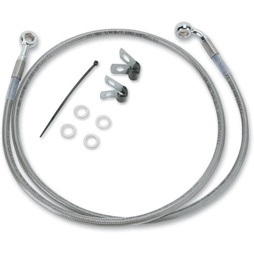 Drag Specialties +6" Brake Line - Front - Stainless Steel - 99-07FXST | 640210-6