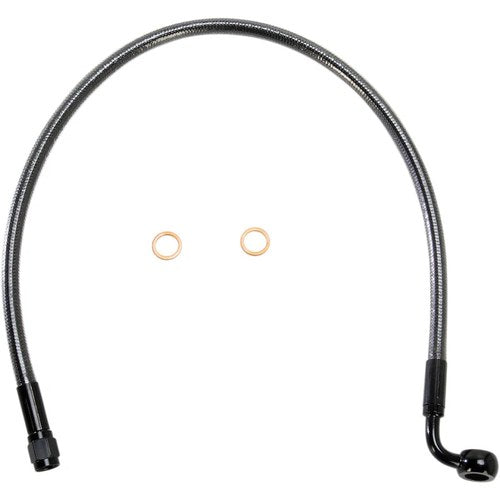 Magnum Black Pearl Upper Brake Line - ABS - 10mm/90 Degree - 21" | AS47221