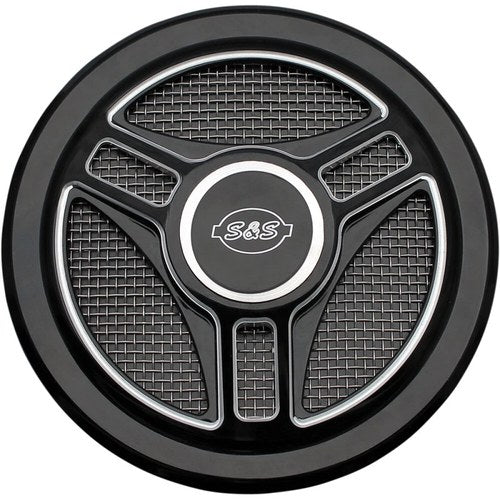 S&S Cycle Cover Air Cleaner Triple-Spoke (Black) 170-0210