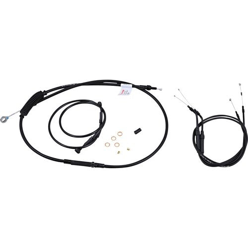 Burly Brand Black Vinyl Jail Bar Cable Kit For 10" Handlebars | B30-1135