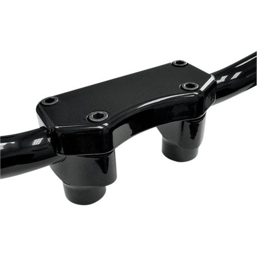 Drag Specialties 1-1/2" Black Buffalo Risers w/ Top | 0602-0256