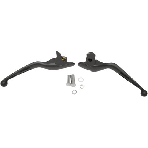 Drag Specialties Black Slotted Levers | H07-0601MB