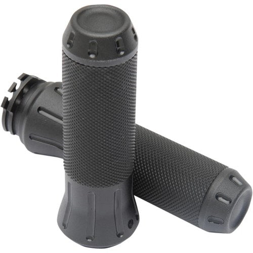 Drag Specialties Black Shot Peened Custom Grips | 354131