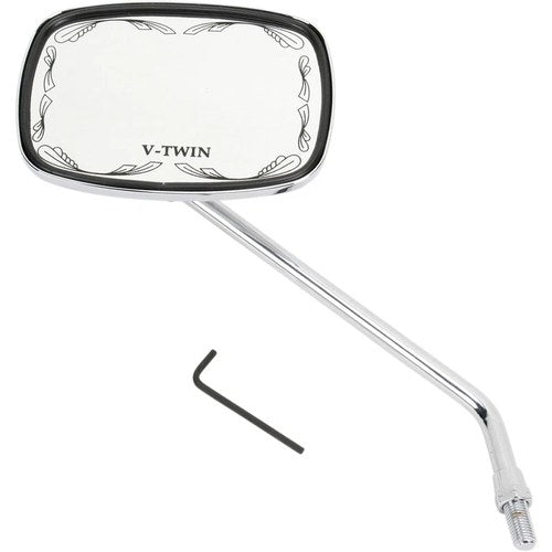 Emgo Die-Cast Mirror - Scrolled - V-Twin | 20-21751