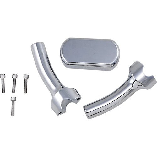 LA Choppers Chrome 5-1/2" Risers w/ Solid Top | LA-7442-05