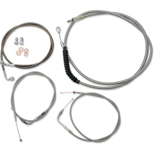 LA Choppers Standard Braided Handlebar Cable/Brake Line Kit | LA-8220KT-13