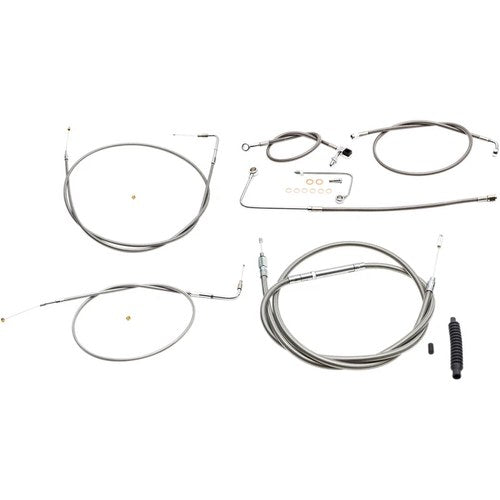 LA Choppers Standard Braided Handlebar Cable/Brake Line Kit | LA-8151KT-16