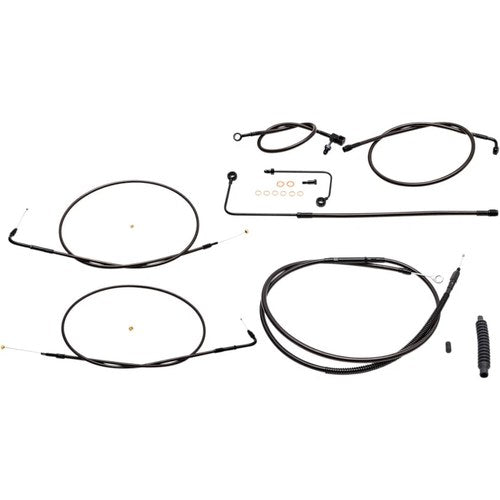 LA Choppers Standard Braided Handlebar Cable/Brake Line Kit | LA-8151KT-19M