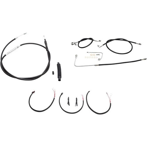 LA Choppers Complete Braided Handlebar Cable/Brake Line Kit | LA-8151KT2B-08B