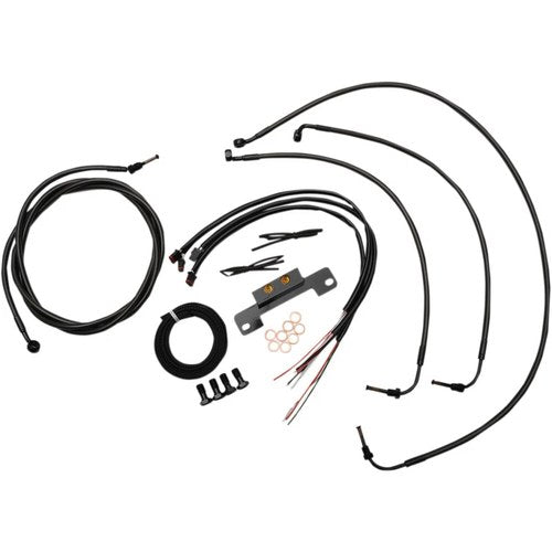 LA Choppers Midnight 13" Cable Kit for '17+ FL w/o ABS | LA-8055KT2-13M
