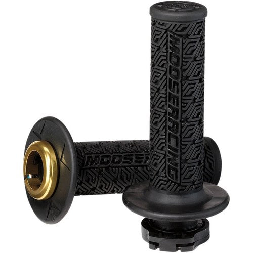 Moose Racing Black/Gold Moose Lock-On Grips | B36MRB-D