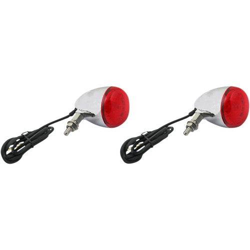 Custom Dynamics ProBEAM Universal Turn Signals - Chrome/Red | PB-UNV-RTS-R-C