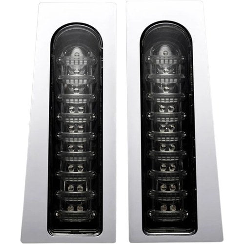 Custom Dynamics Saddlebag Lights - Smoke - Chrome | PB-FILL-S-C