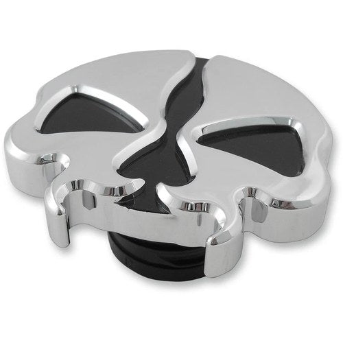 Drag Specialties Split Skull Gas Cap - Chrome - Non-Vented | 78049B2