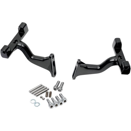 Drag Specialties Passenger Footboard Raised Mount - Black | P17-0407B