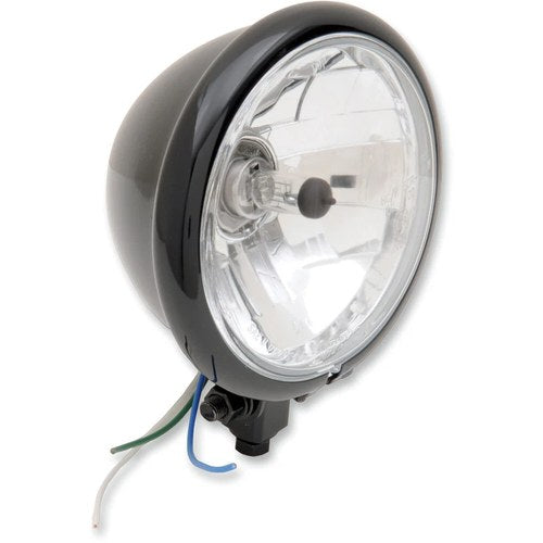 Drag Specialties Bottom Mount Springer Headlight - 5-3/4" - Black | 20-6035BWI