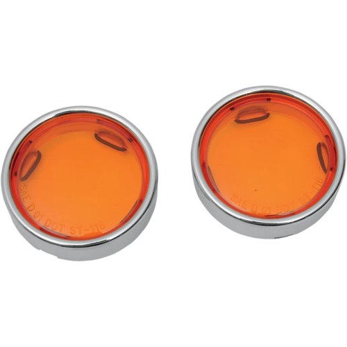 Drag Specialties Lens w/Trim Ring - Amber | 12-0224-LA
